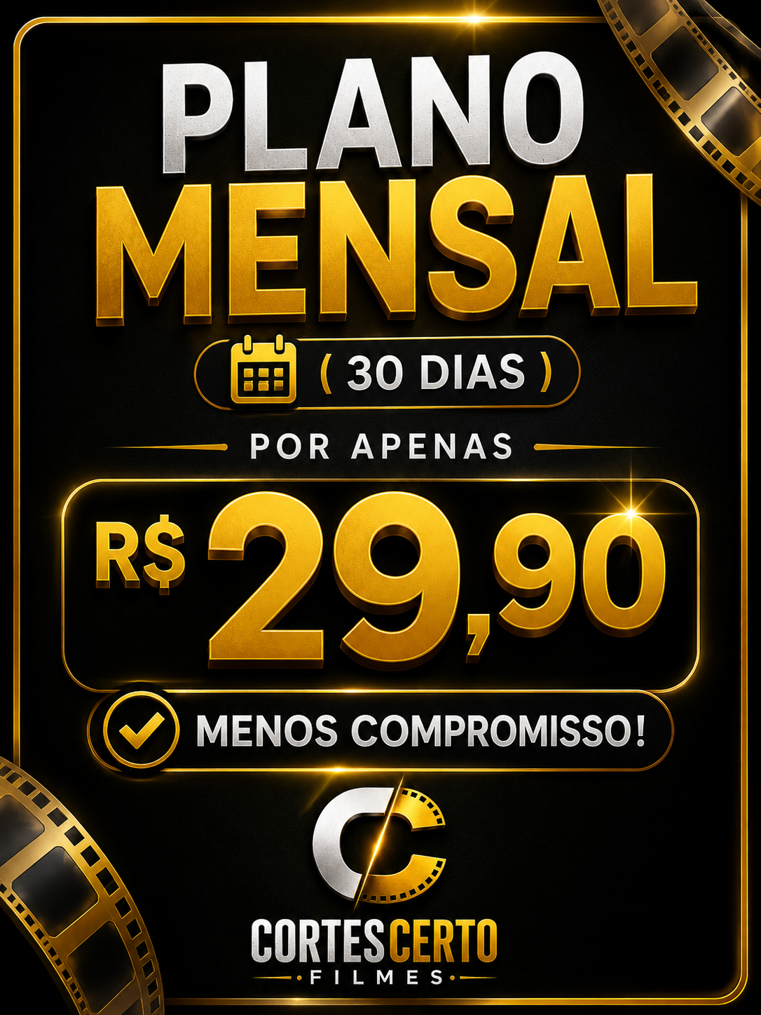 Arte promocional Cortes Certo Filmes